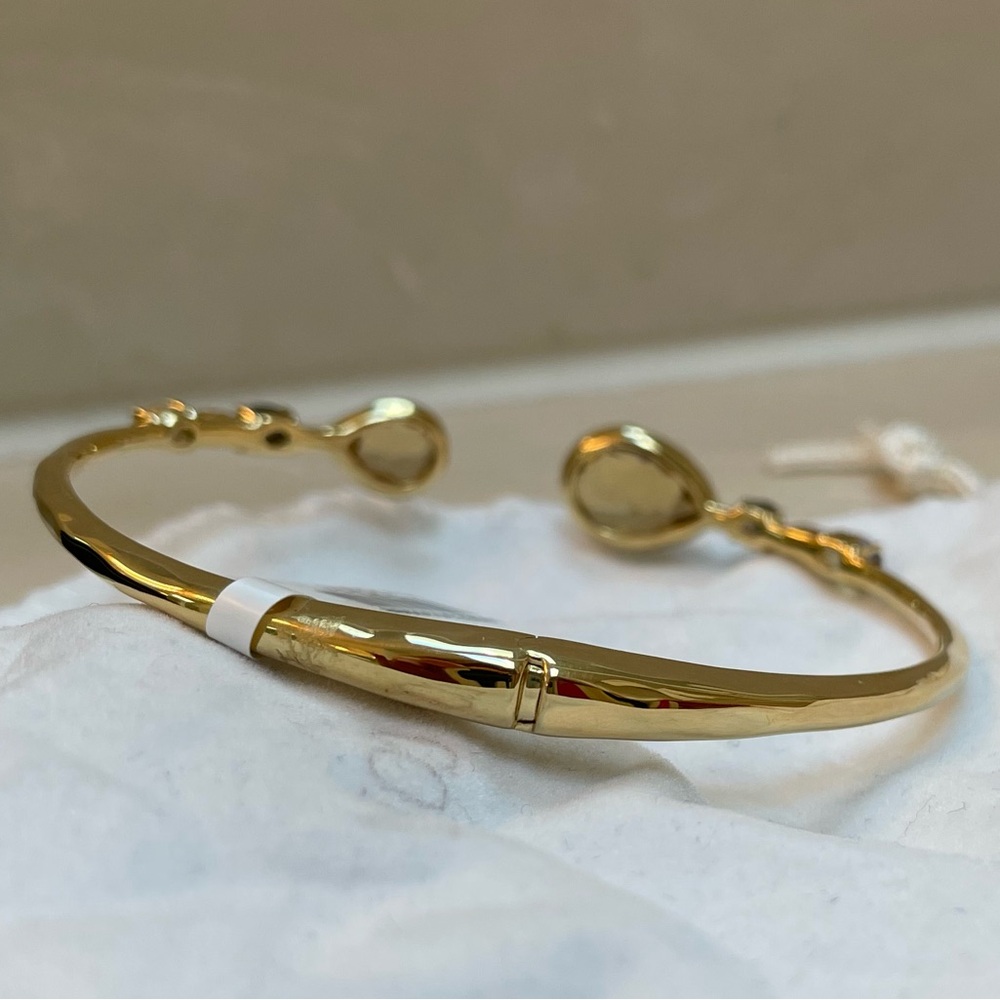 NWT Ippolita Rock Candy Citrine Smoky Quartz 18K Yellow Gold Bangle Size Small - Picture 5 of 9
